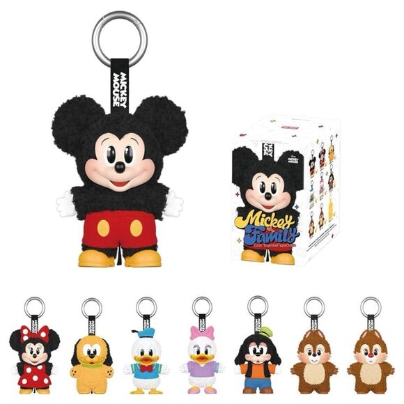 POP MART Mickey Family Cute Together Keychain Series Figures Blind Box WHOLE SET - Picture 5 of 8